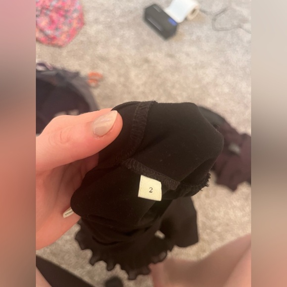 Sandro Paris Jasyn Ruffled Puff Sleeve Tee 100% Cotton - Black Size 2/Medium - Picture 6 of 6